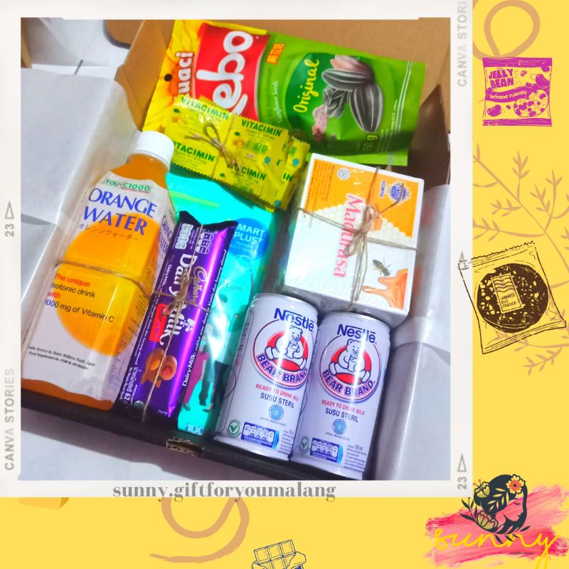 

CUSTOM GIFT BOX PAKET SEHAT (VITAMIN UC1000 SUSU) HAMPERS KADO ULTAH WISUDA ANNIV MALANG