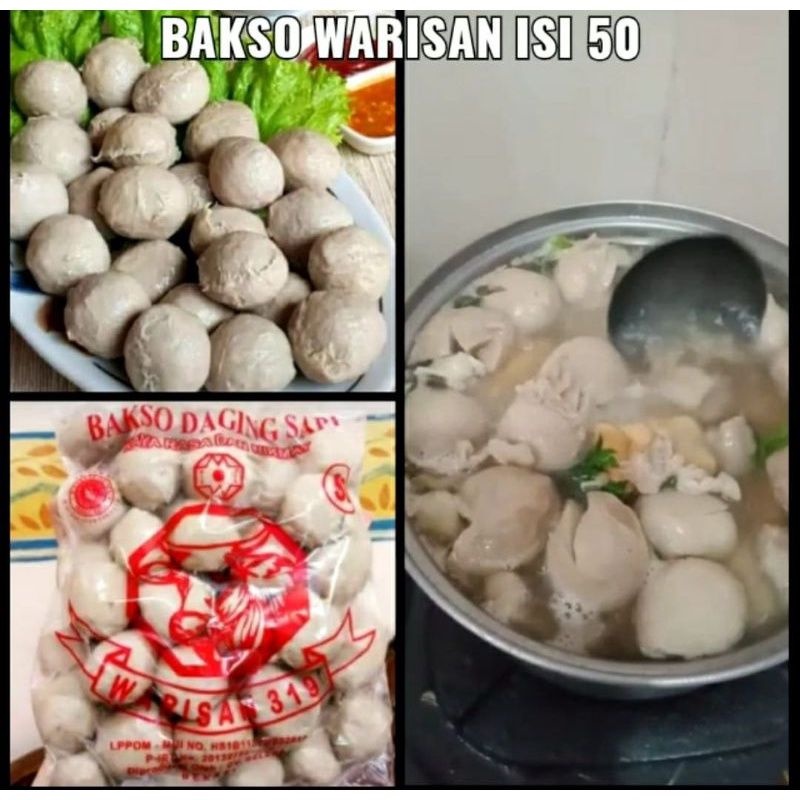 Bakso Warisan Sapi Super SB Warisan 319 isi 50pcs - Bakso Daging Sapi SB