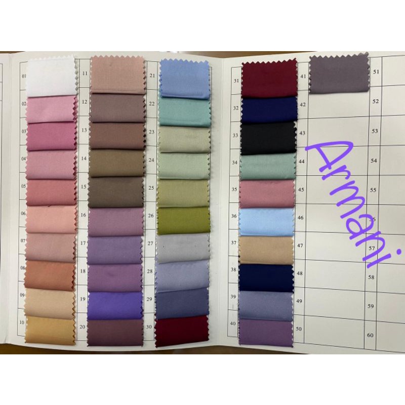 ARMANI SILK/Polos Silk/Harga Tertera 1/2mtr