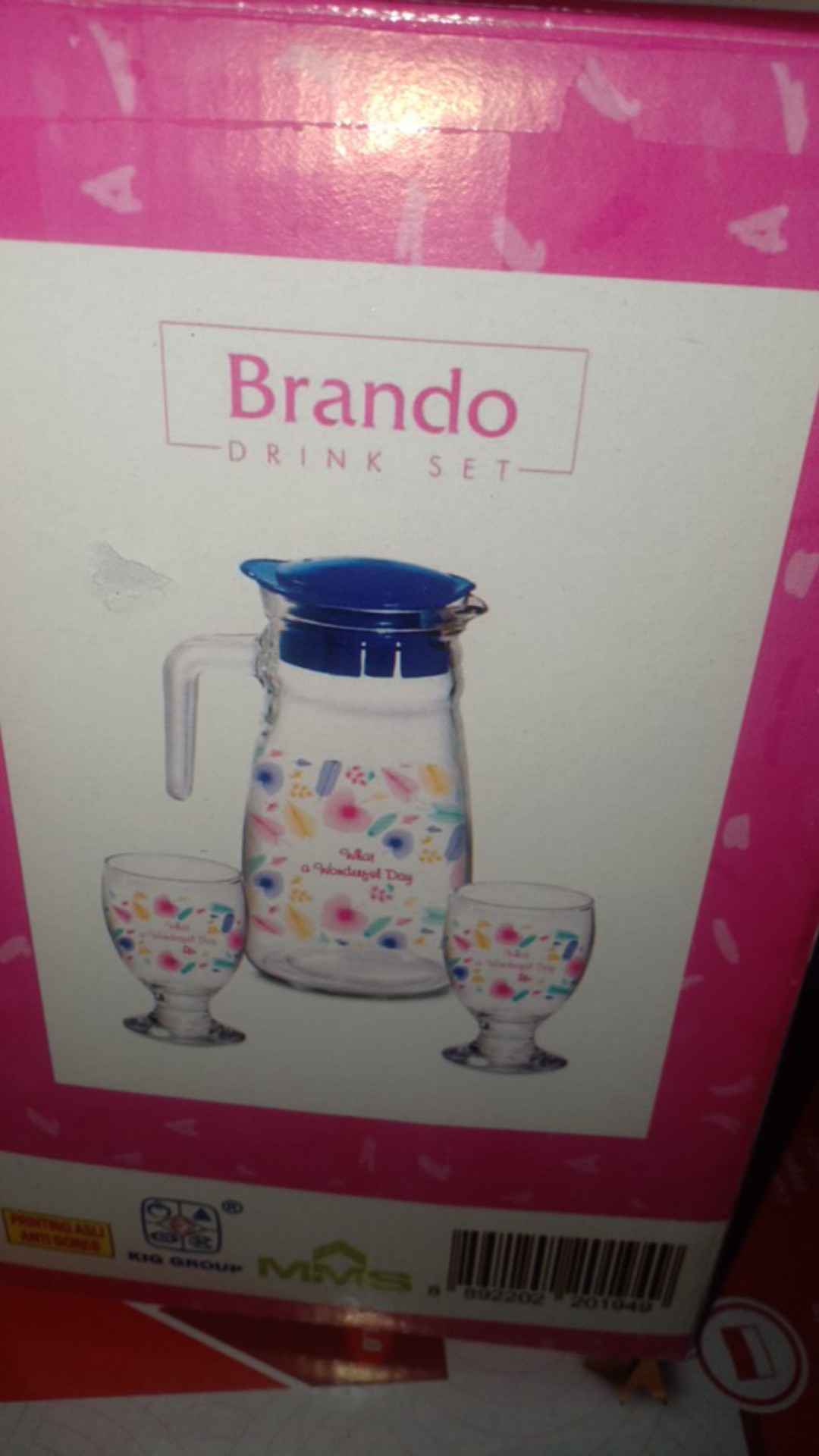 Drink Set Kaca Lazetta/drink Set Kaca/teko Teh/teko Gelas Unik/drink Set Lazetta