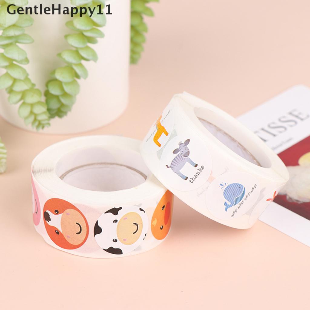 Gentlehappy 500Pcs / Set Stiker Klasik Motif Kartun Hewan Lucu Anti Air Untuk Dekorasi / Hadiah Anak