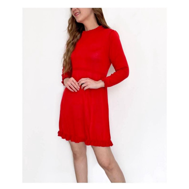 Ameli* Vibrant longsleeve soft knit dres