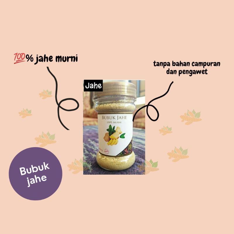

Bubuk Jahe murni tanpa bahan campuran dan pengawet