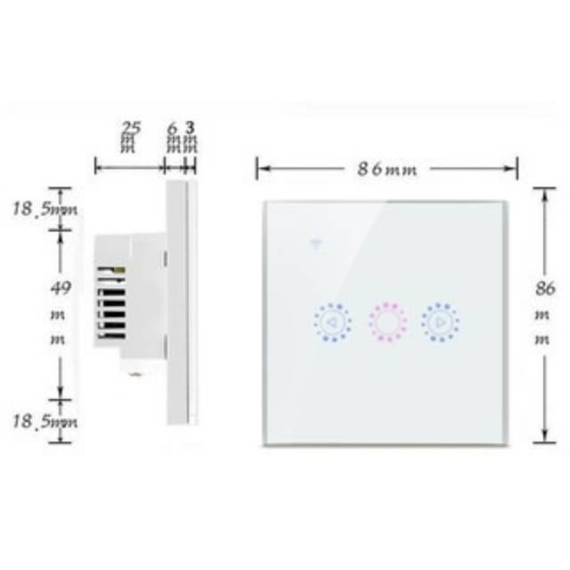 Inotrix ONFRW Remote Saklar Touch WiFi ON / OFF Support Alexa, Google Home