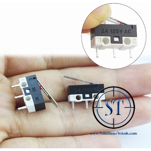 Micro Limit Switch 3 Pin 125V 2A / 1A 125V Saklar Mouse Mini Tekan Kecil Push Button SPDT