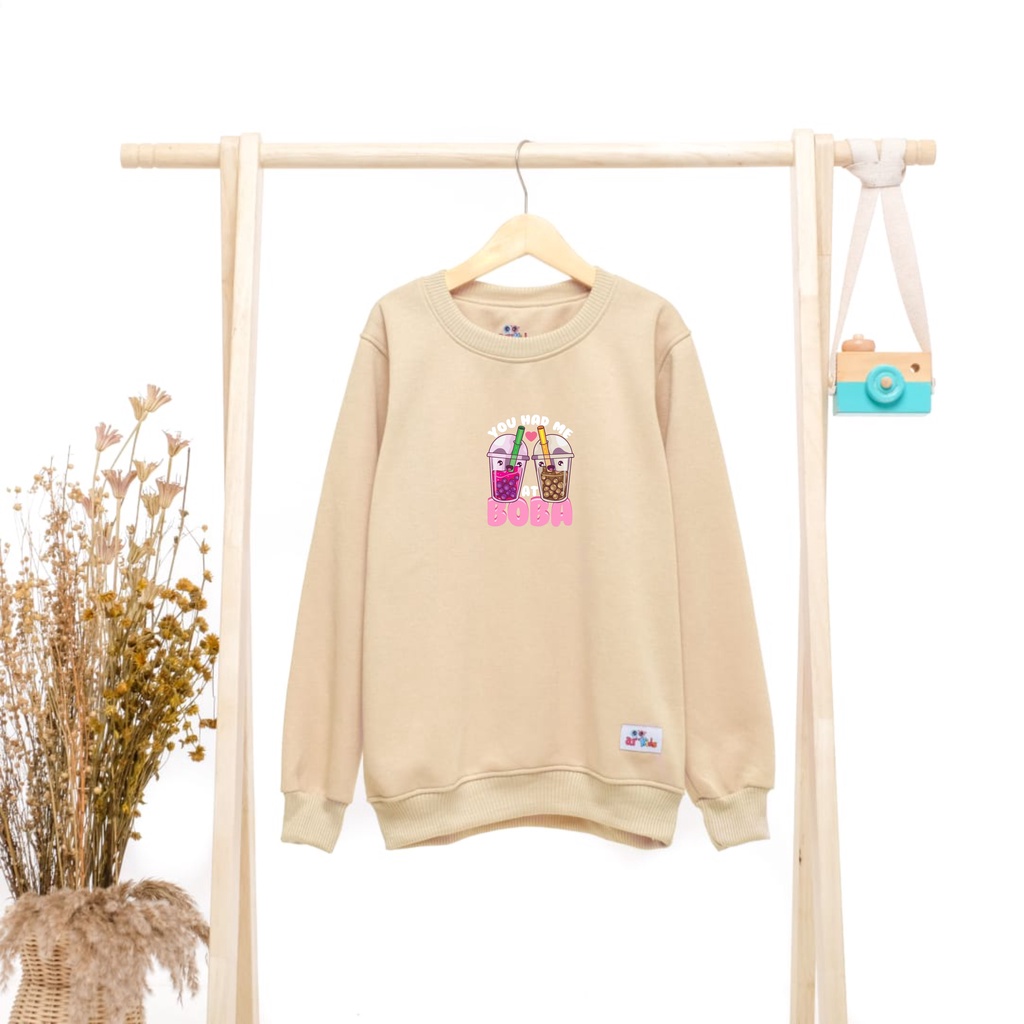 Sweater Crewneck Anak Laki-Laki / Perempuan Motif Lucu