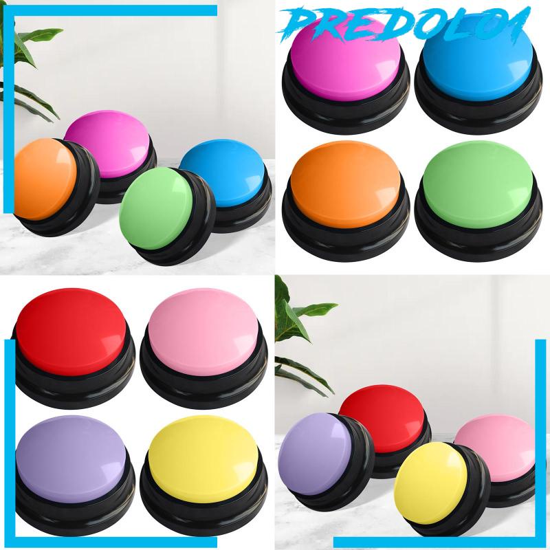 4x Talking Buttons Dogs Recording Sound Button Party Noise Makers for Pet