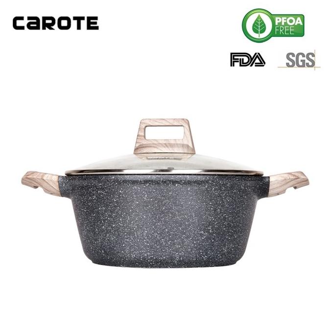 Carote Essential Woody Panci Anti Lengket Casserole Batu Granit