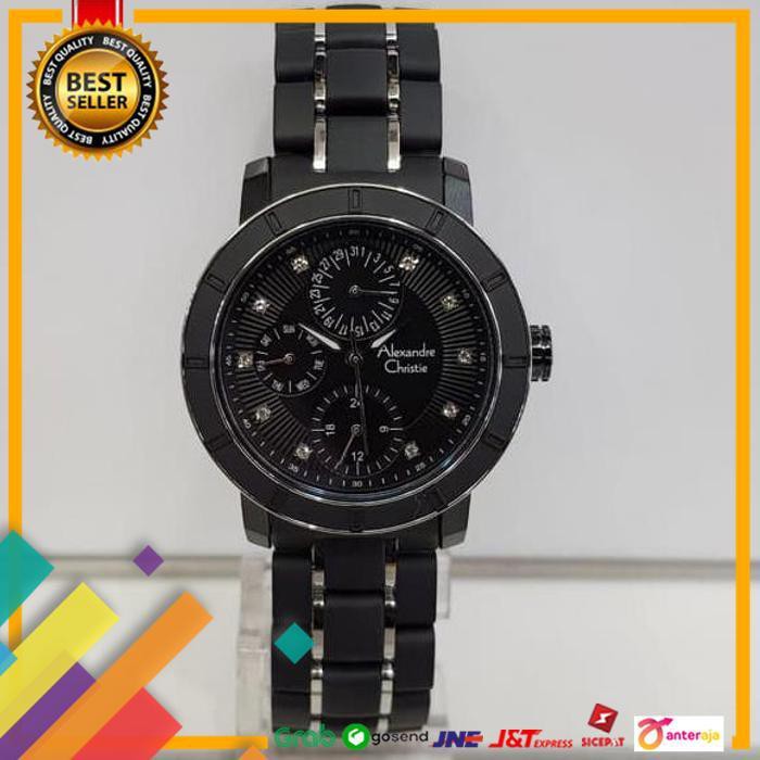 SALE.. JAM TANGAN ALEXANDRE CHRISTIE AC 6292 WANITA BLACK ..TERLARIS