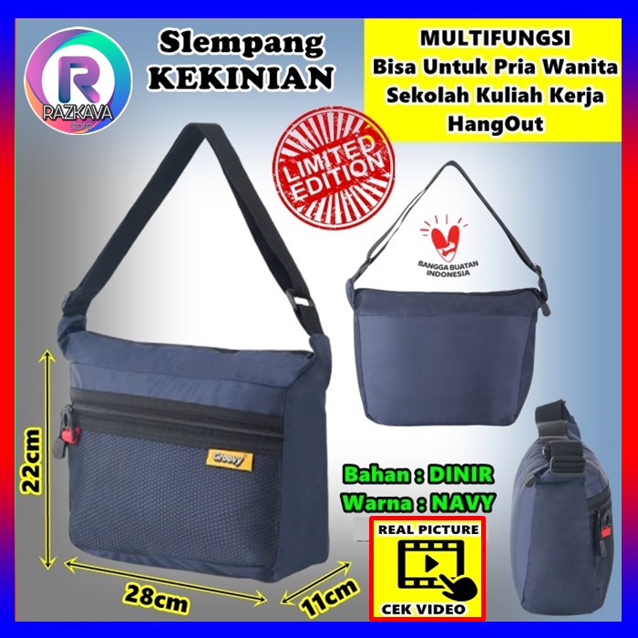 Tas Samping Sekolah Wanita Pria Keren Murah Kekinian Salempang Slempang Selendang Sandang Kuliah Ker