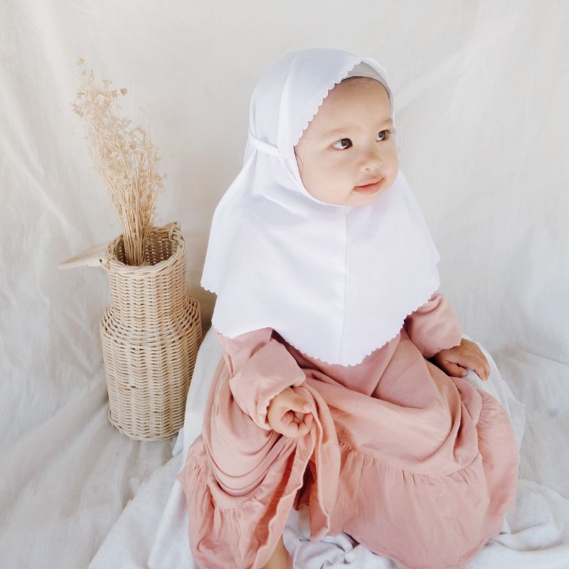 BERGO ANAK BAYI MARYAM LASERCUT SIZE  0-1 TAHUN JILBAB KERUDUNG BALITA