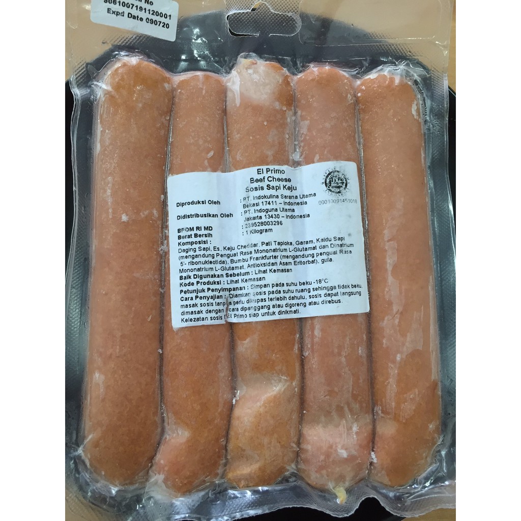 

EL PRIMO Sosis Sapi Keju 1 Kg | Premium Beef Sausage