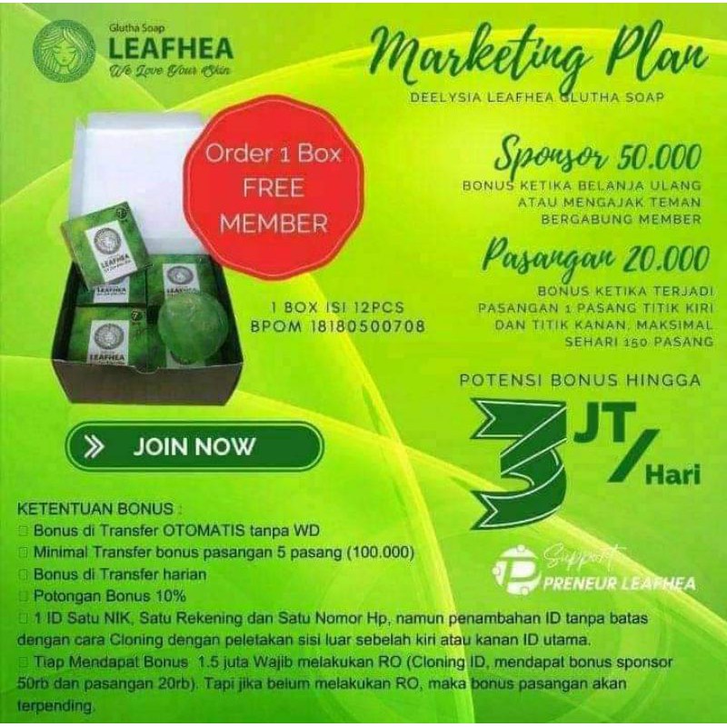 Leafhea gluta soap