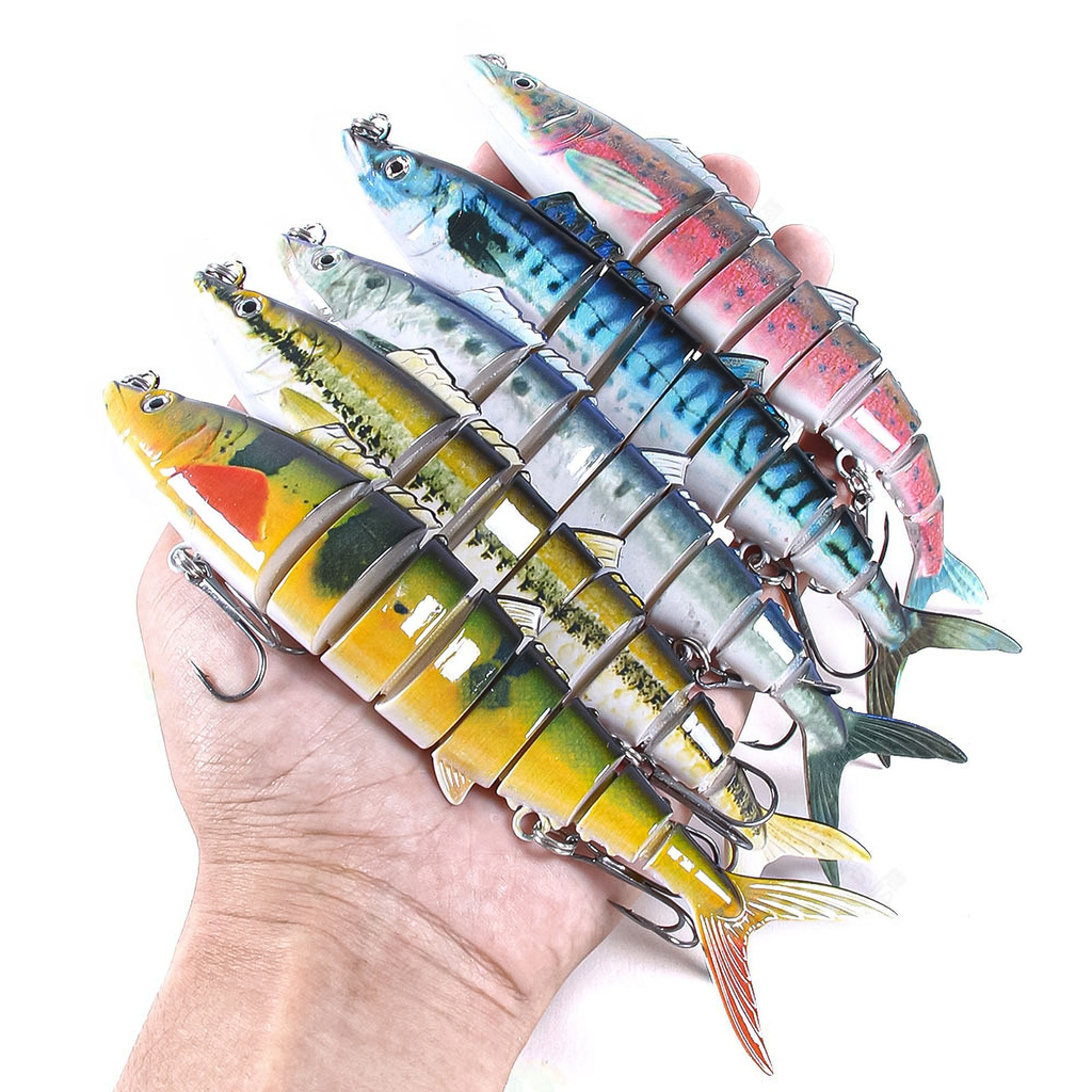 [Jianxin] Umpan Pancing Tiruan Bentuk Ikan 8 Bagian 17.8cm 38g Bahan Abs