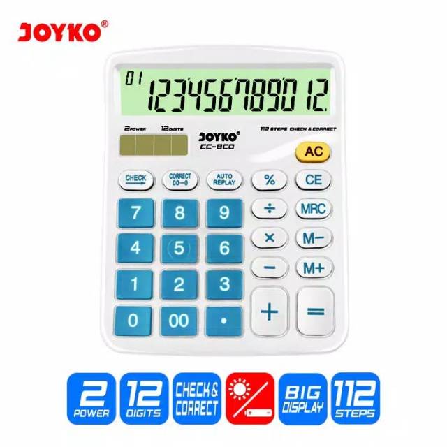 

Kalkulator Joyko CC-8CO / 12 Digits / Check Correct
