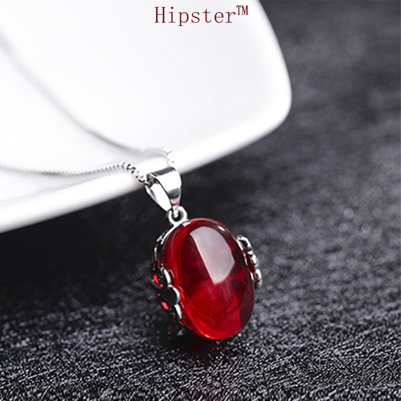 Set Retro Hot Sale Fashion Carved Colored Gems Rings Pendants Ear Hook Three-Piece Set