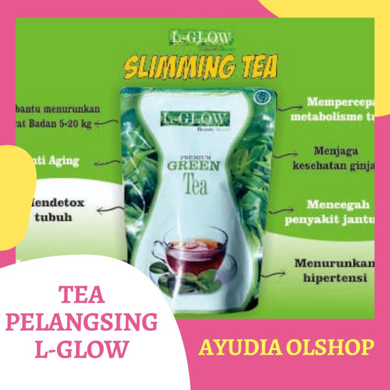 TERLARIS - L Glow Refli Skin Green Slimming Tea / Teh Pelangsing Badan L-GLOW