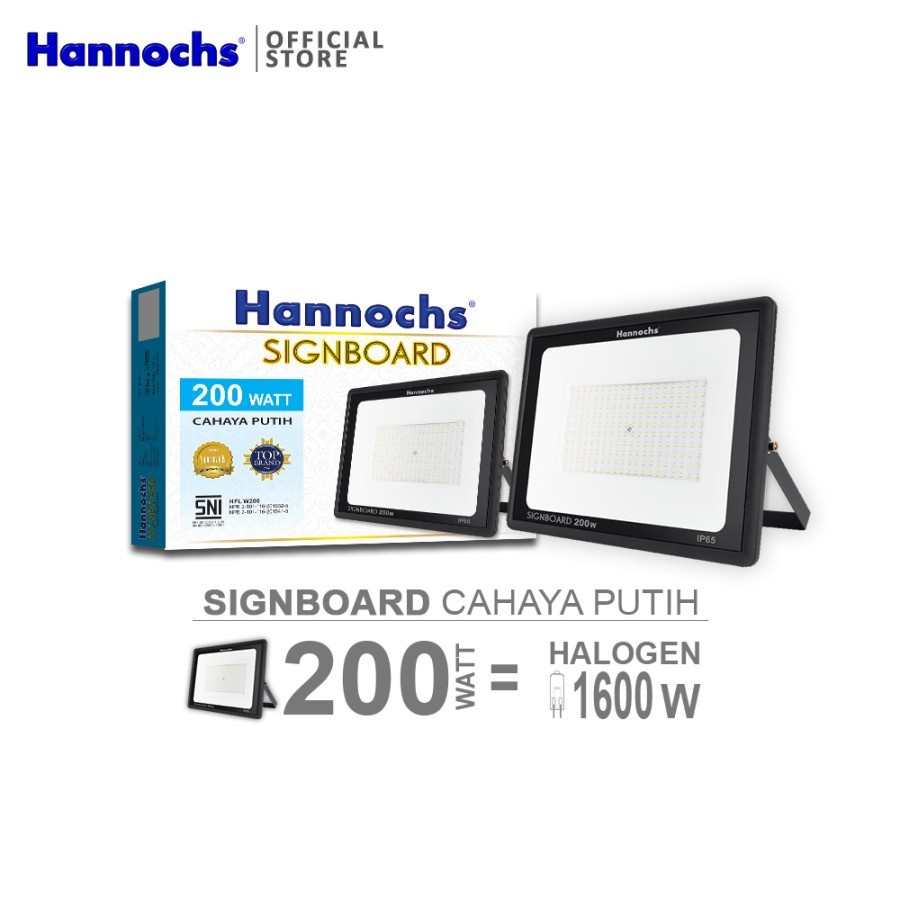 Hannochs LED Flood Light Signboard 200 Watt CDL - Putih