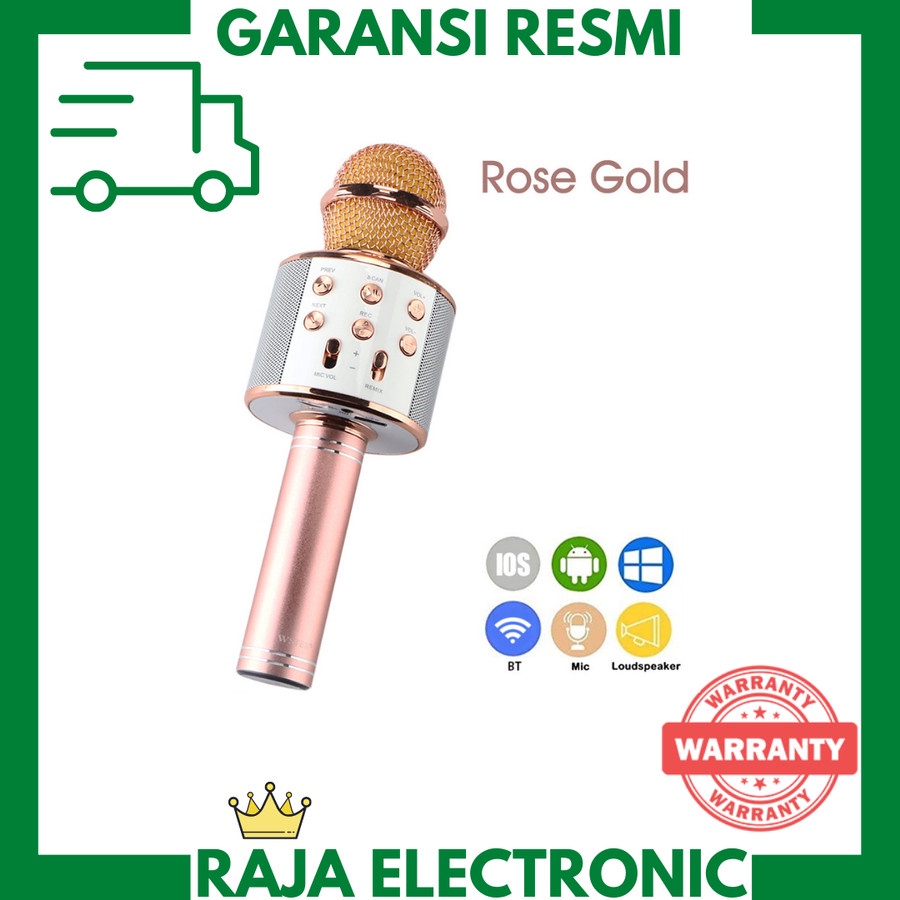 Mic Karaoke Mikrofon Wireless Bluetooth WSTER WS 858 WS-858 Mic Smule