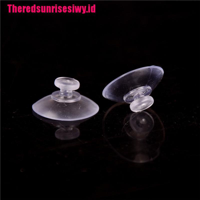 【Theredsunrisesiwy.id】50Pcs New Clear Transparent Hanger Room Kitchen Bathroom Suction Cup Sucker 20mm