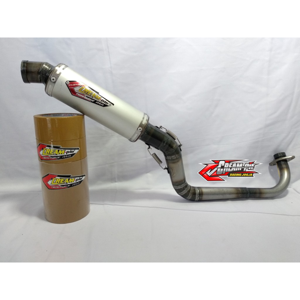 Knalpot Racing Creampie Matic Mio Beat Vario Bulat Plat ORIGINAL-1
