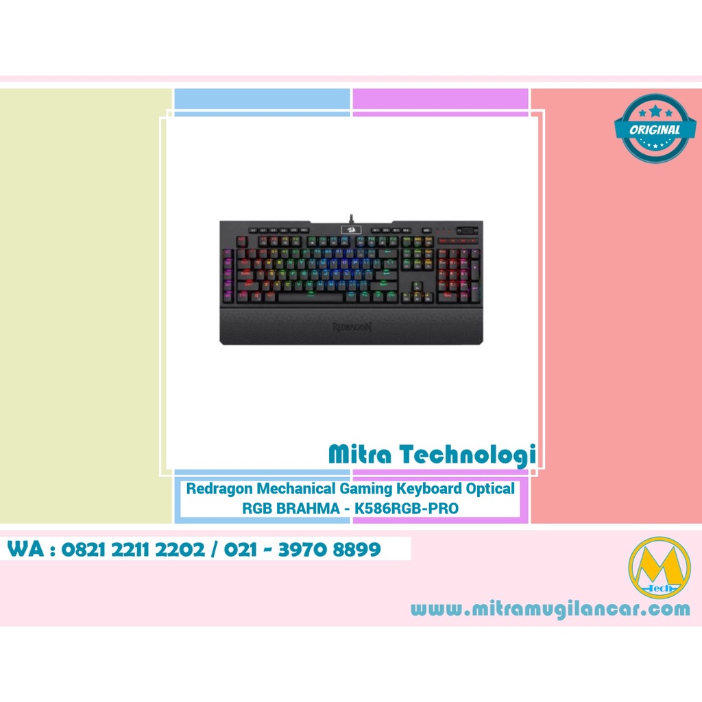 Redragon Mechanical Gaming Keyboard Optical RGB BRAHMA - K586RGB-PRO