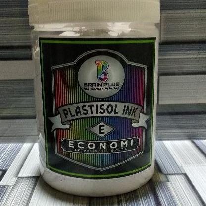 

[KODE PRODUK W7CT948100] Tinta Sablon PLASTISOL ECONOMY Brain Plus PUTIH 1kg