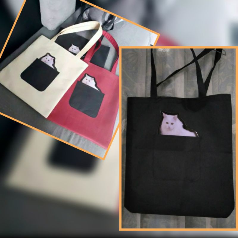 Tote Bag Kucing Lucu