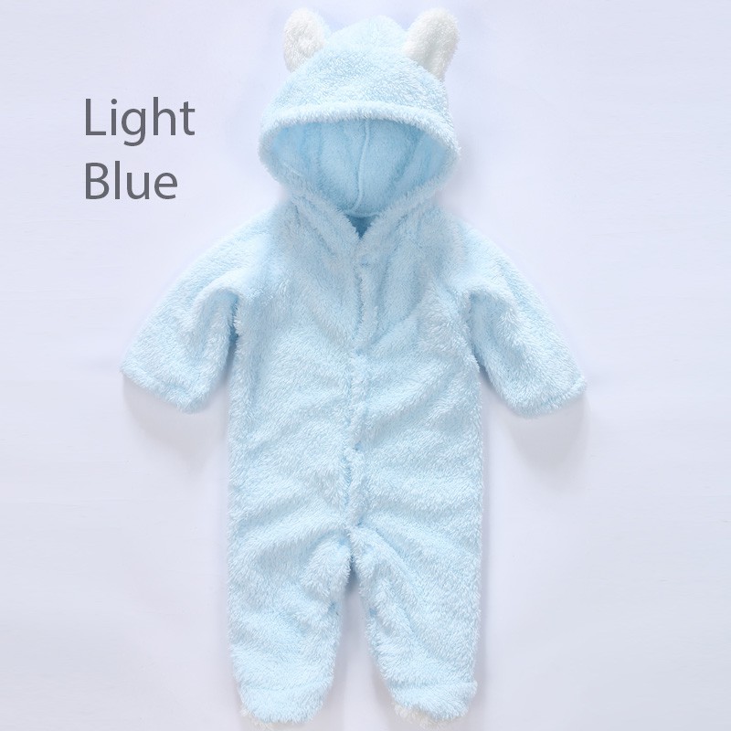 Jumpsuit Bayi Baru Lahir Hoodie Lengan Panjang Bahan Katun Hangat Jaket Baby New Born Kostum