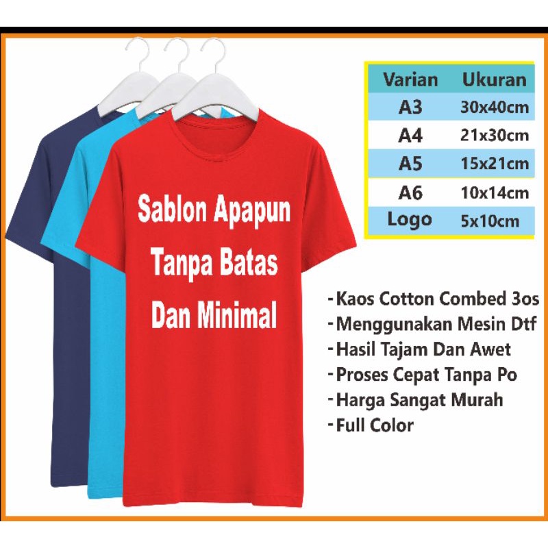 jasa sablon kaos satuan