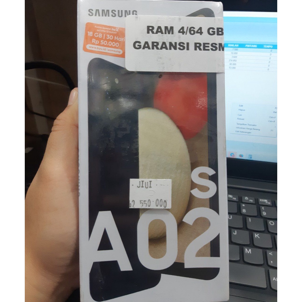 HP SAMSUNG A02S / BARU 100% /GARANSI RESMI / RAM 4 ROM 64