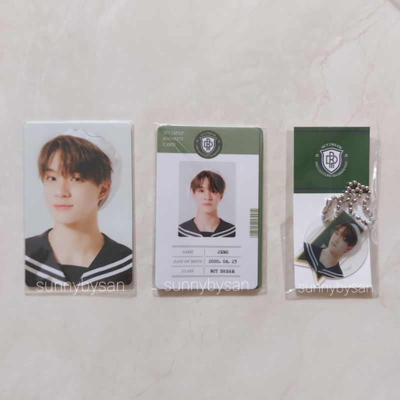 back to school nct dream b2s jeno pc id card photo bookmark keyring brochure