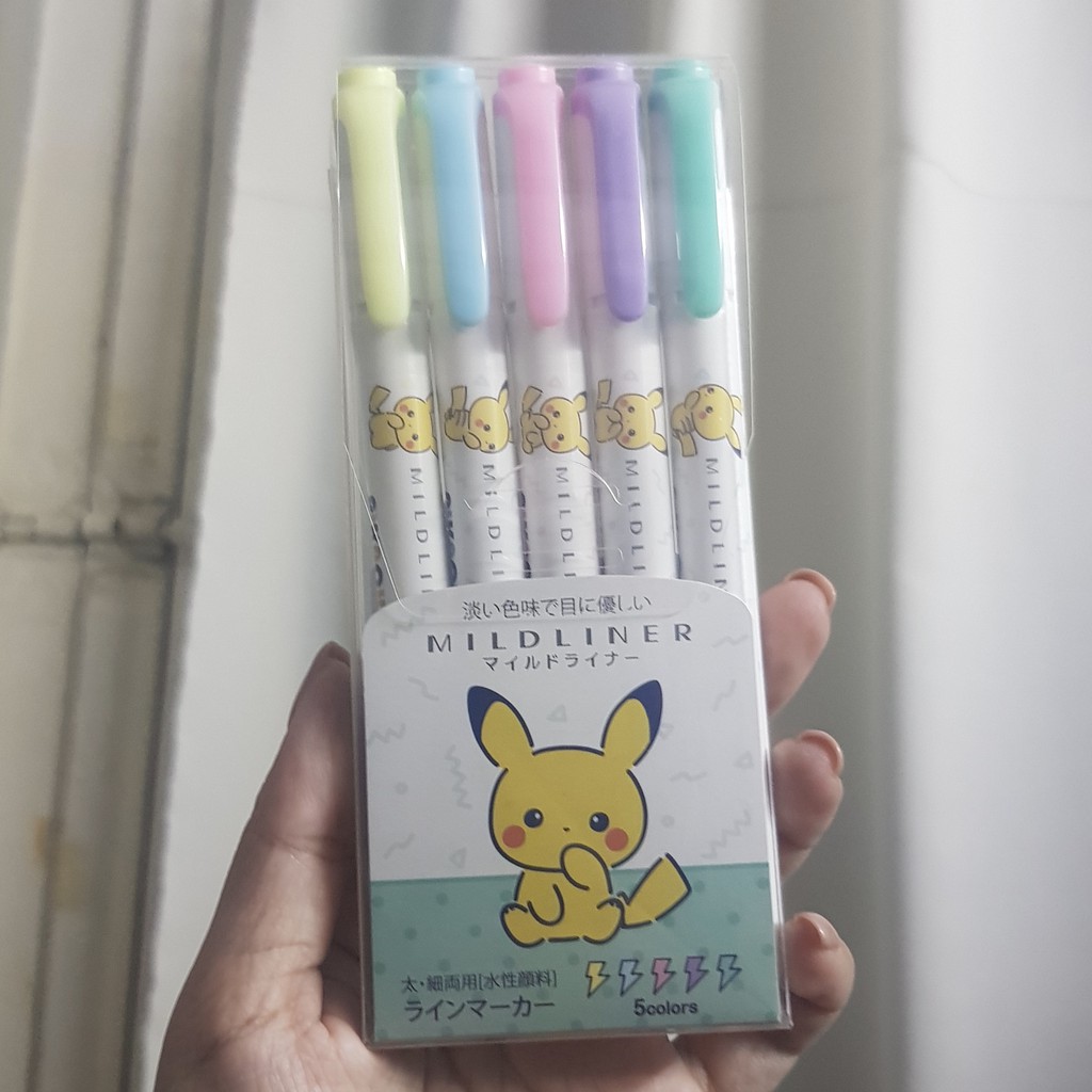 

Zebra Mildliner Mild liner Pikachu Pokemon isi 5