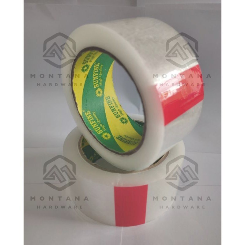 

Isolasi Dos / Lakban Bening Transparan Coklat 2 inch Merk Sunfine