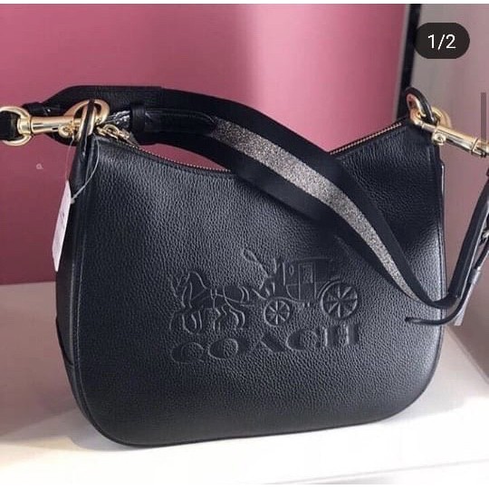 Preloved Coach Jes Hobo Black Original 100% Jaminan Mulus Free Ongkir