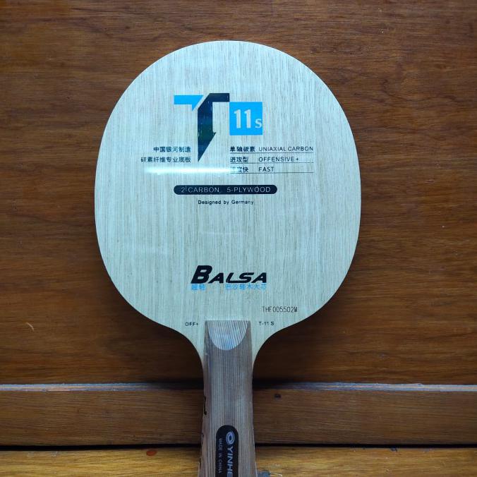 Kayu Bet Pingpong Tenis Meja Yinhe T11s Offensive Balsa Carbon FL