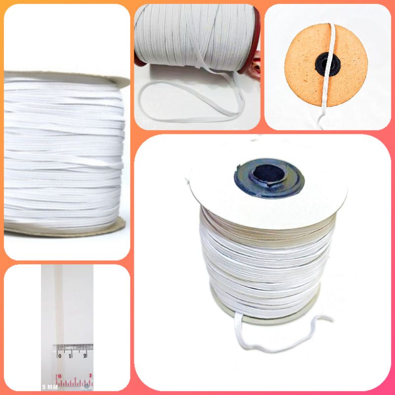 karet elastis putih 5mm