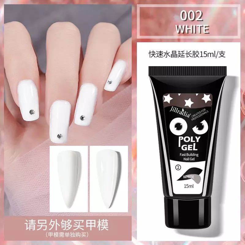 JILLRADIA 15ml Polygel nail extension / POLYGEL ACRYLIC GEL 15ml / ACRYL GEL Poly Gel Nail extention / Gel Extension Kuku 15ml