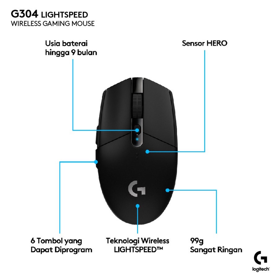 Mouse Gaming Logitech G304 Lightspeed Wireless