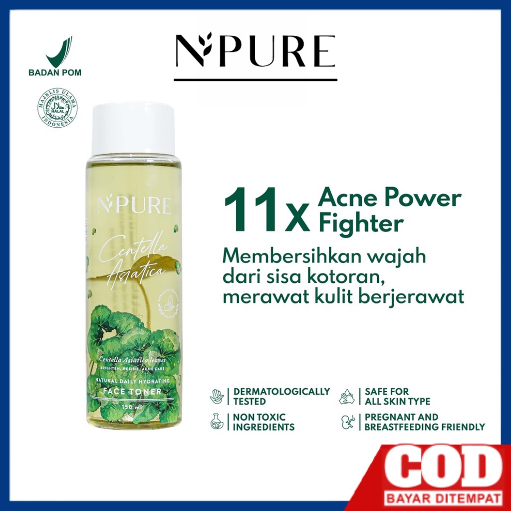 NPURE Face Toner Centella Asiatica (Cica Series) All Skin Type Toner Wajah