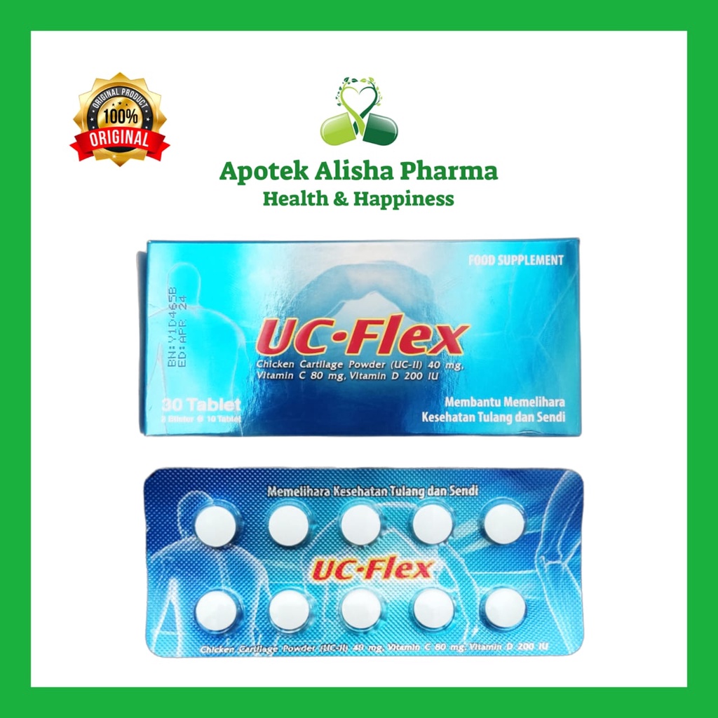UC-FLEX Strip 10 Tablet - Suplemen untuk Memelihara Kesehatan Tulang dan Sendi