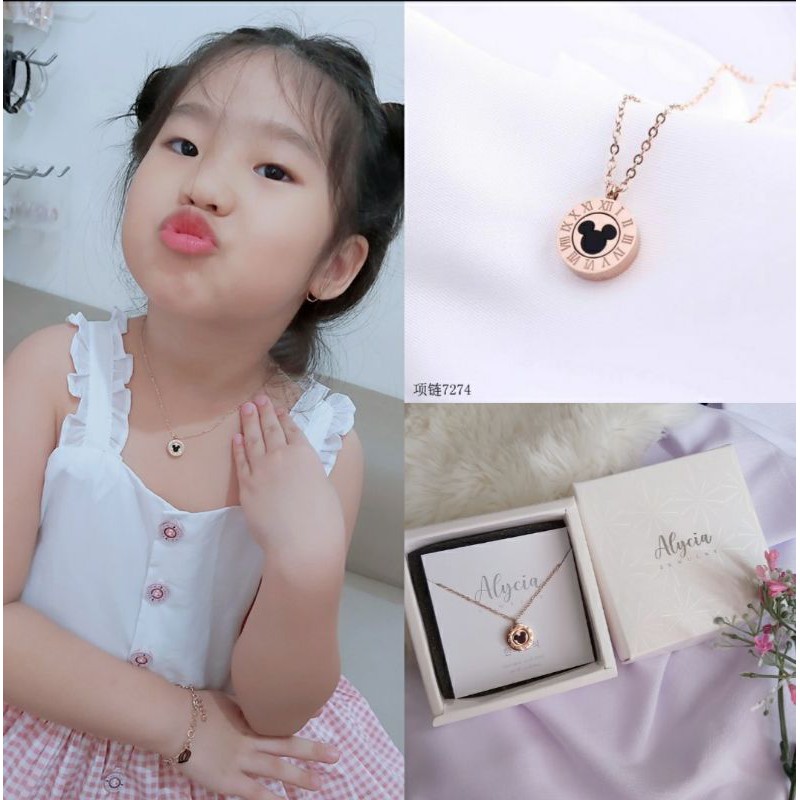 kalung anak couple mom and kids asli titanium anti karat