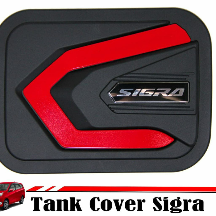 Tank cover tutup tangki bensin mobil daihatsu Sigra warna hitam doff REDLINE