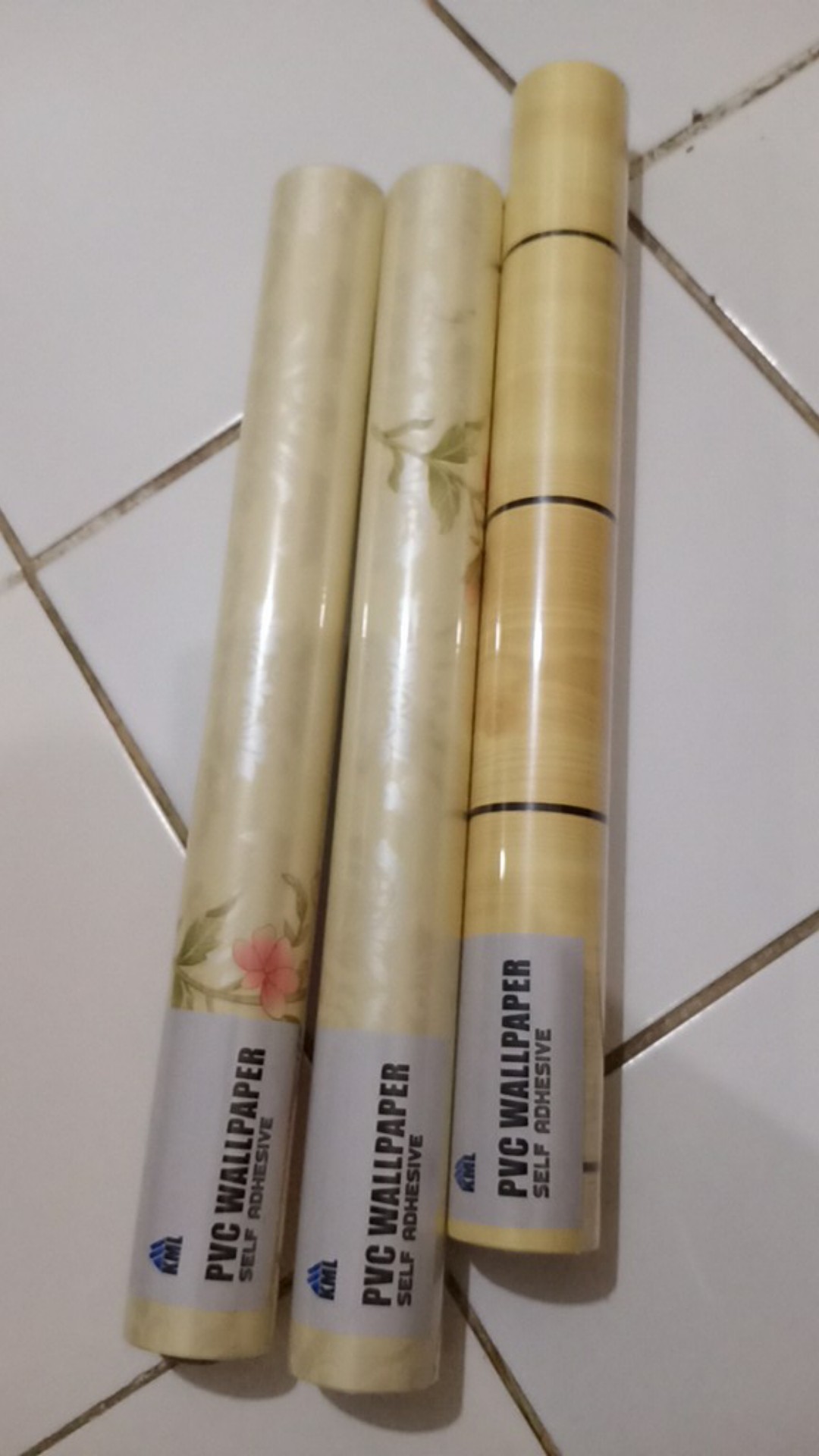 Wallpaper Dinding Bunga Kilap Pink