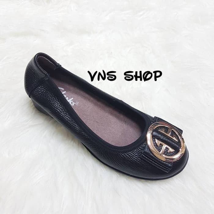 Sepatu Wanita Clarks Wedges 328 Hitam
