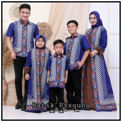 Batik Couple Keluarga Gamis Kardi Terbaru Kemeja Panjang Pendek