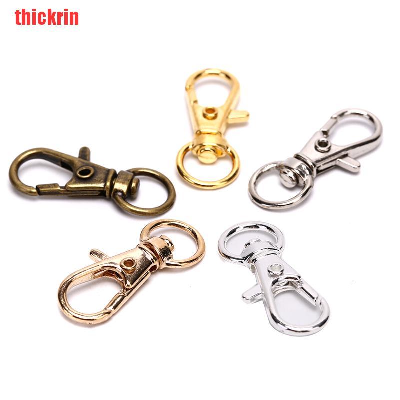 10pc/set Lobster Clasp Swivel Trigger Clip Snap Hook Bag CarKey RingsKeychain*s 