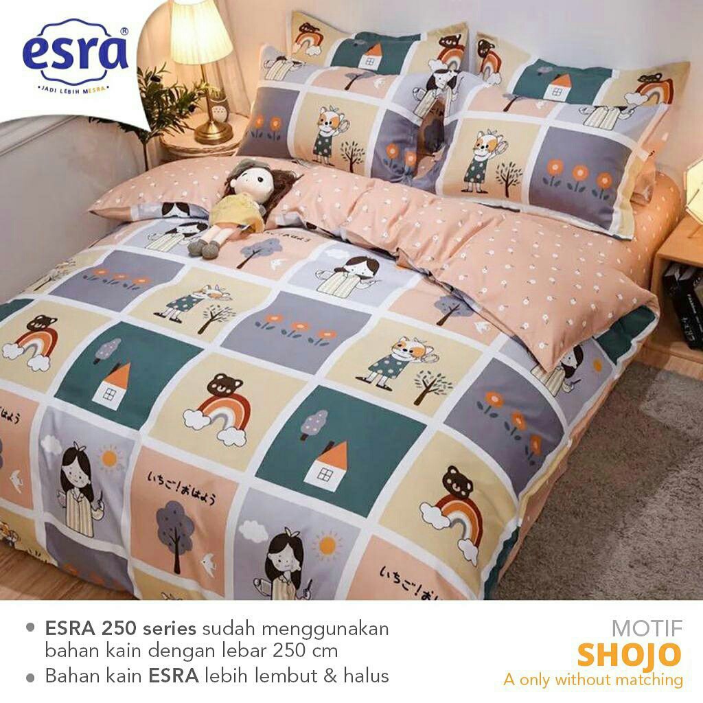 [AYANA] Sprei Set bahan katun Brand Esra Extra Anti Geser dalam