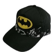 TopI Baseball Anak COWOK Logo SUPERHERO BORDIR Gaya HipHop Motif Kartun Gya Ko terbaru-Batman Hitam