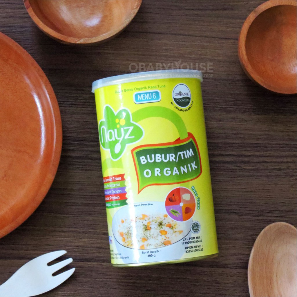 Nayz Bubur Organik Menu 6 Rasa Ikan Tuna 300 Gr Shopee Indonesia